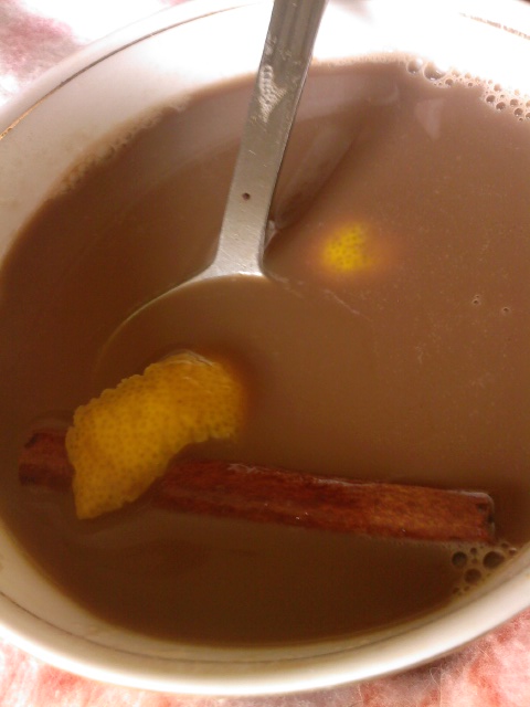 Chocolate quente de amndoas